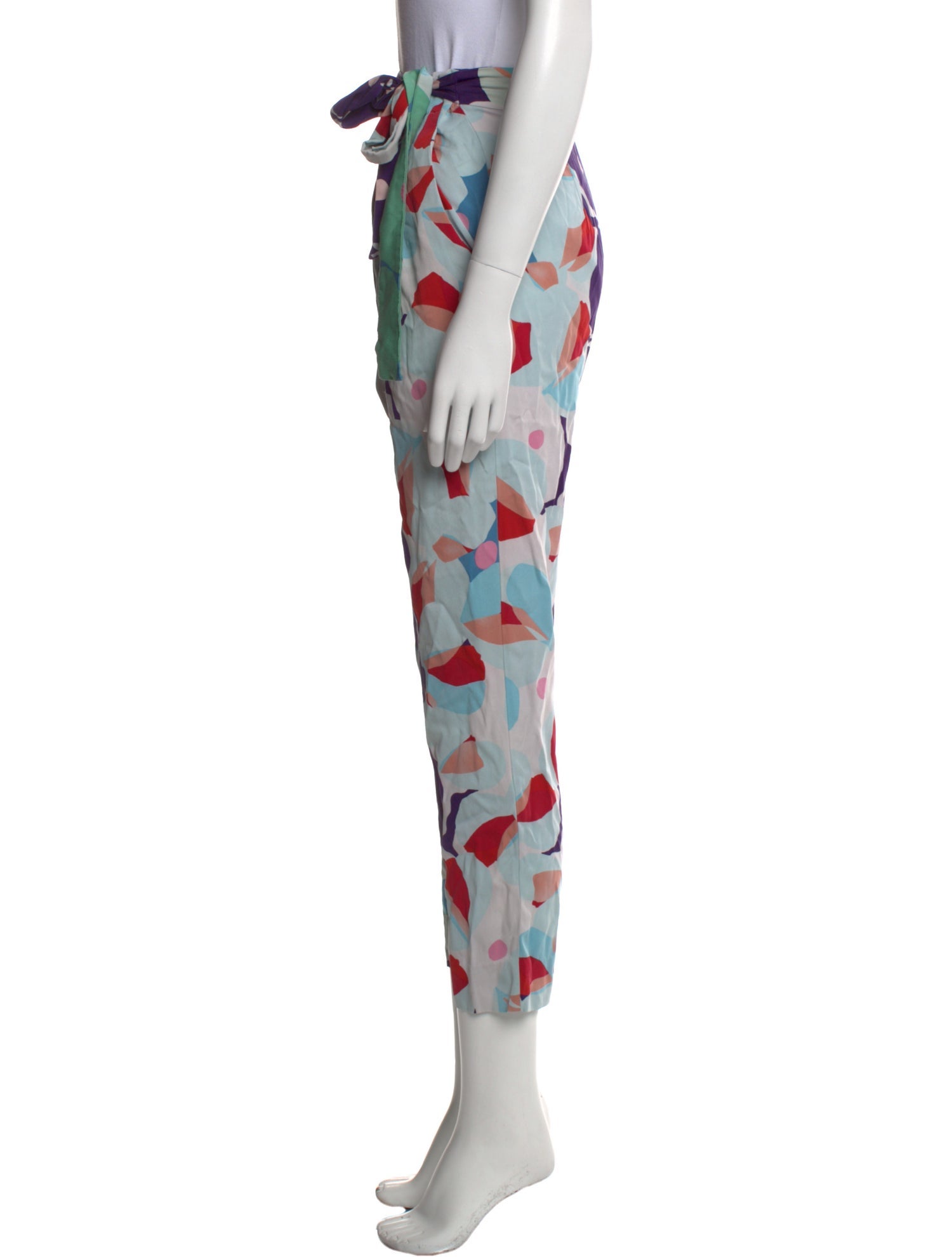 Diane von Furstenberg Silk Skinny Leg Pants