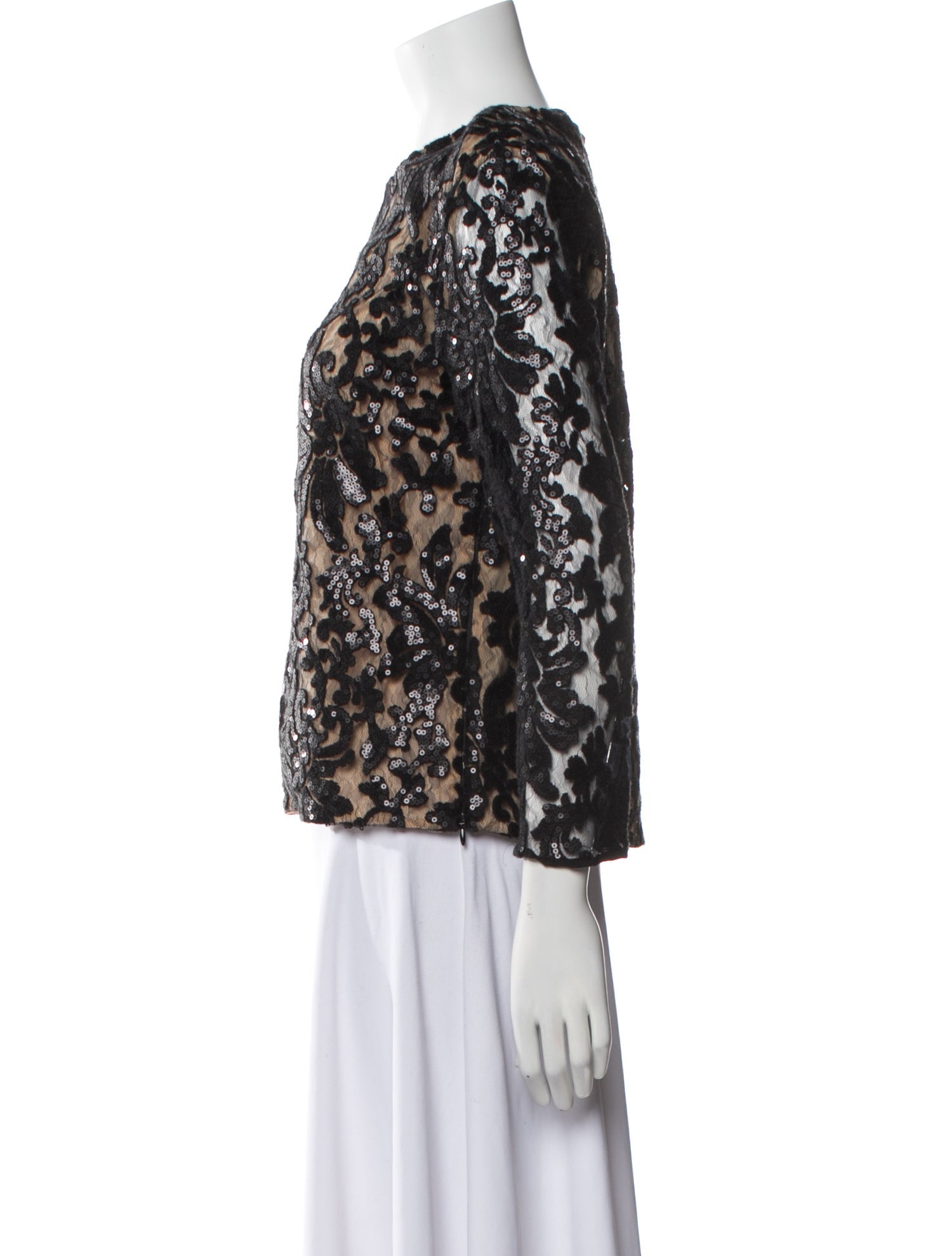 Diane von Furstenberg Animal Print Bateau Neckline Blouse