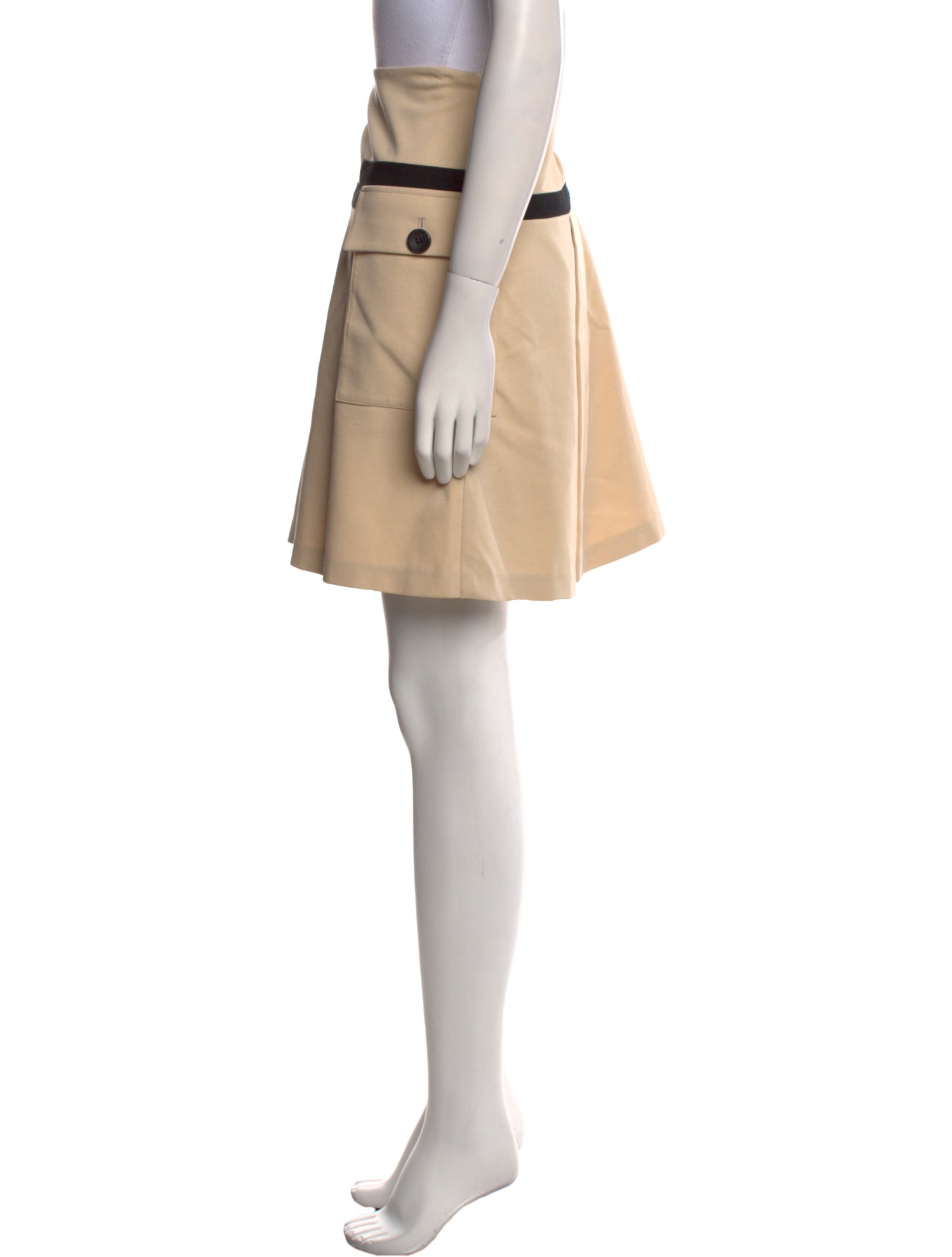 Diane von Furstenberg Pleated Accents Knee-Length Skirt