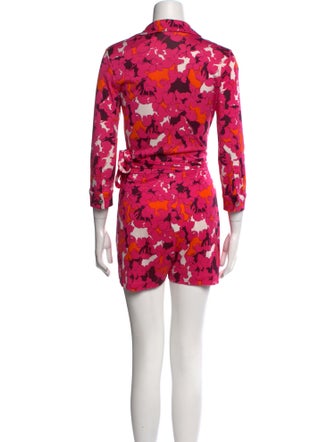 Diane von Furstenberg Silk Floral Print Romper
