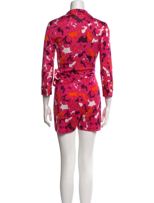 Diane von Furstenberg Silk Floral Print Romper