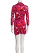 Diane von Furstenberg Silk Floral Print Romper