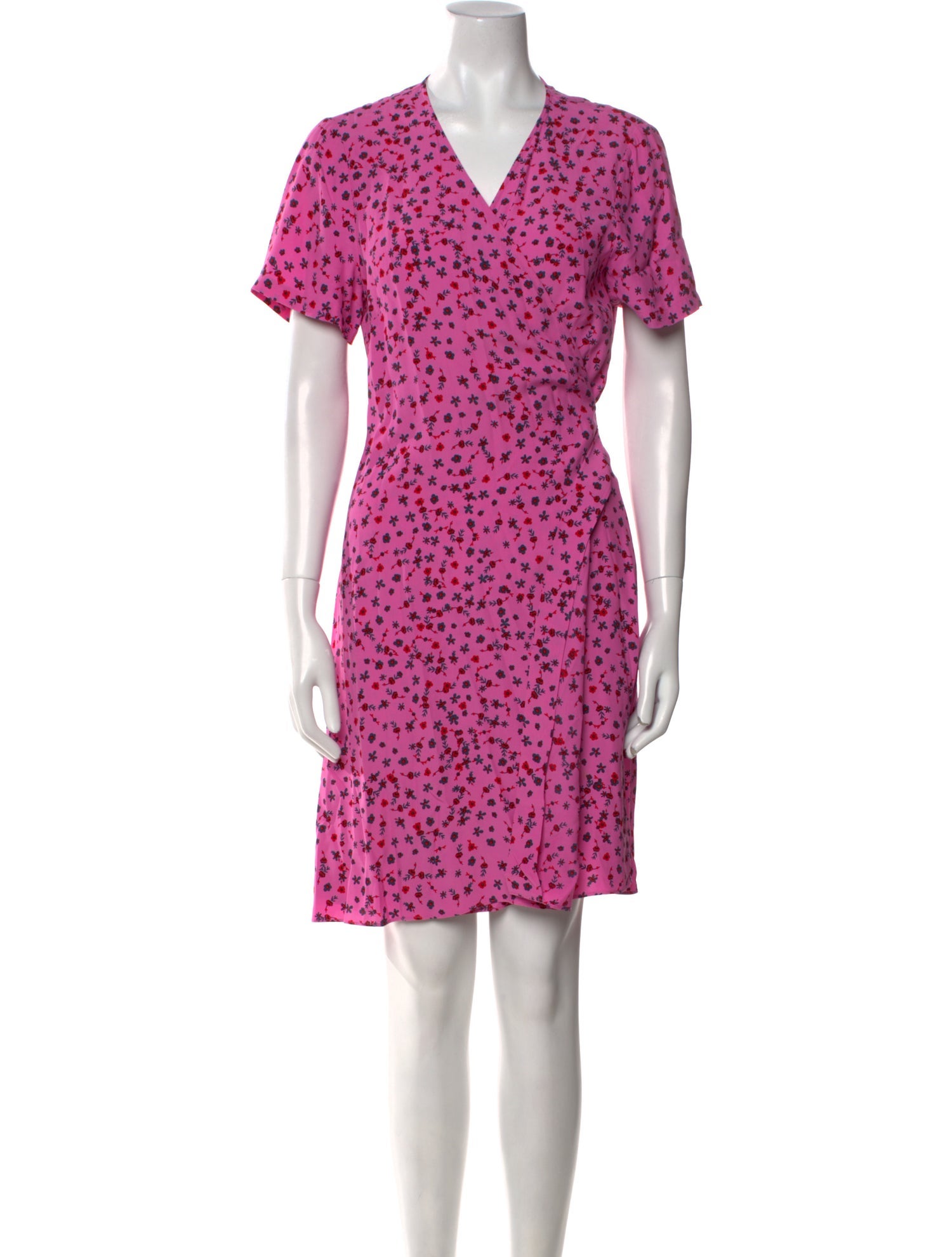 Diane von Furstenberg Floral Print Knee-Length Dress