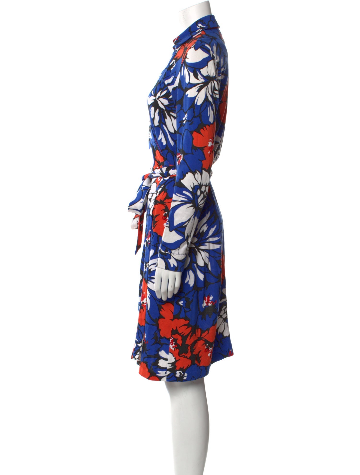 Diane von Furstenberg Floral Print Midi Length Dress