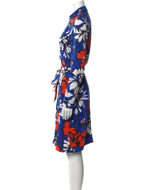 Diane von Furstenberg Floral Print Midi Length Dress