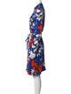 Diane von Furstenberg Floral Print Midi Length Dress
