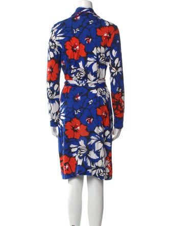 Diane von Furstenberg Floral Print Midi Length Dress