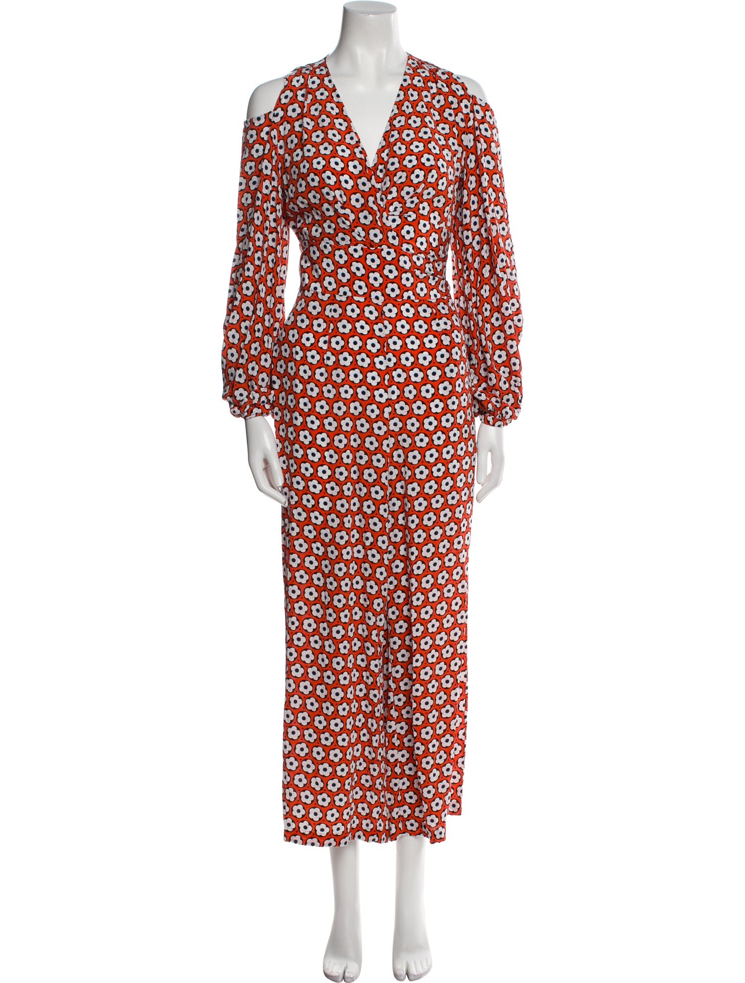 Diane von Furstenberg Silk Floral Print Jumpsuit