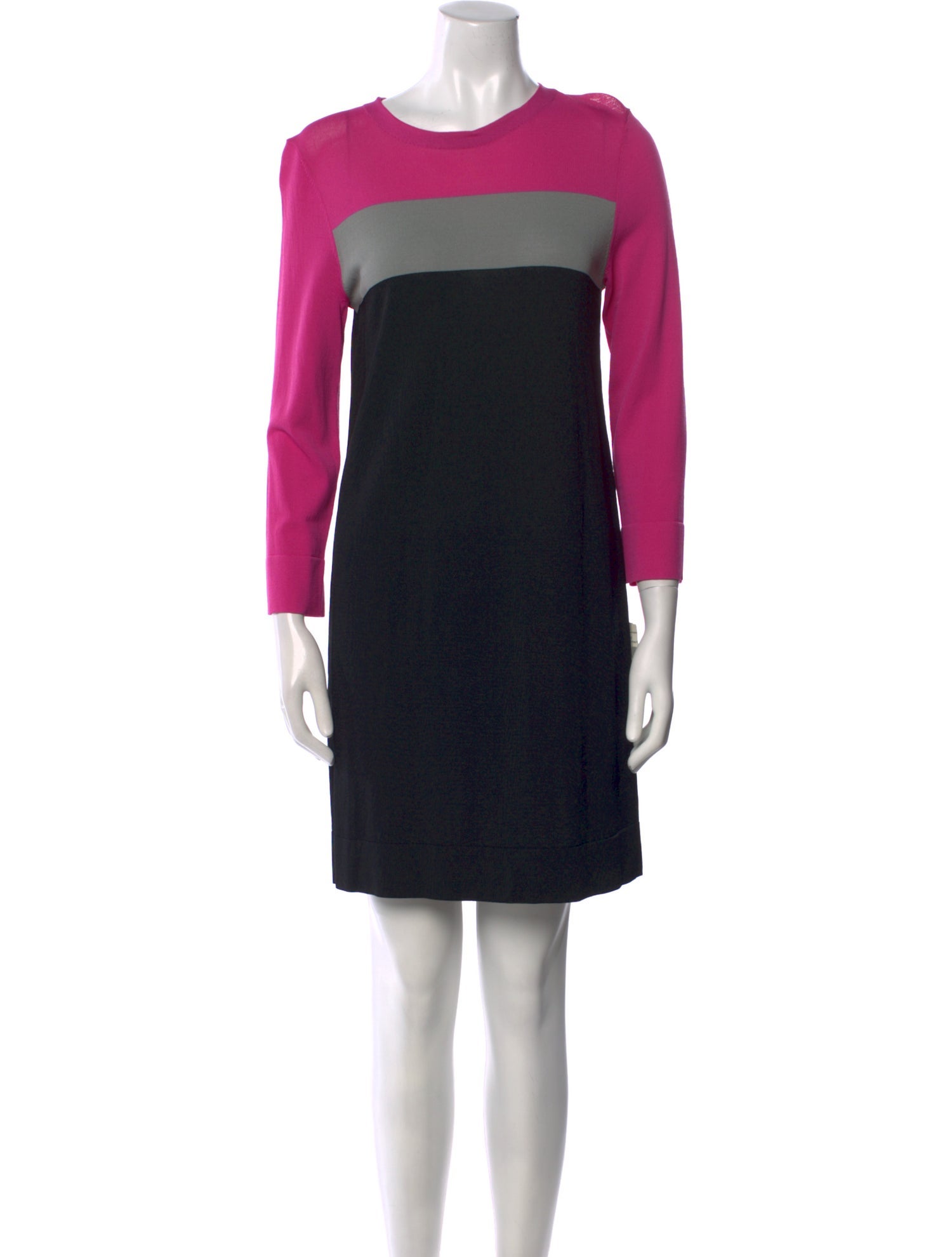 Diane von Furstenberg Colorblock Pattern Mini Dress