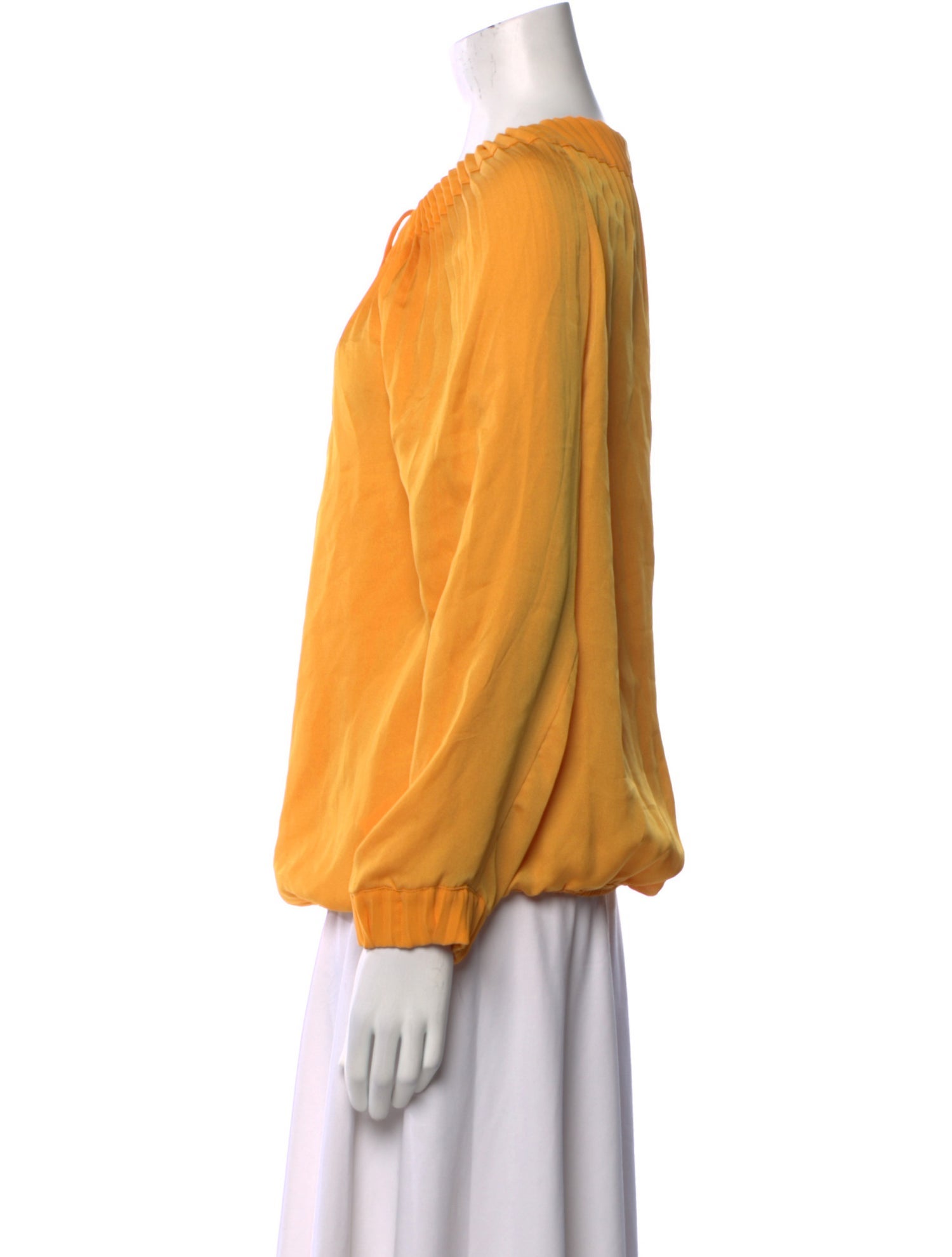 Diane von Furstenberg Tie Neck Long Sleeve Blouse