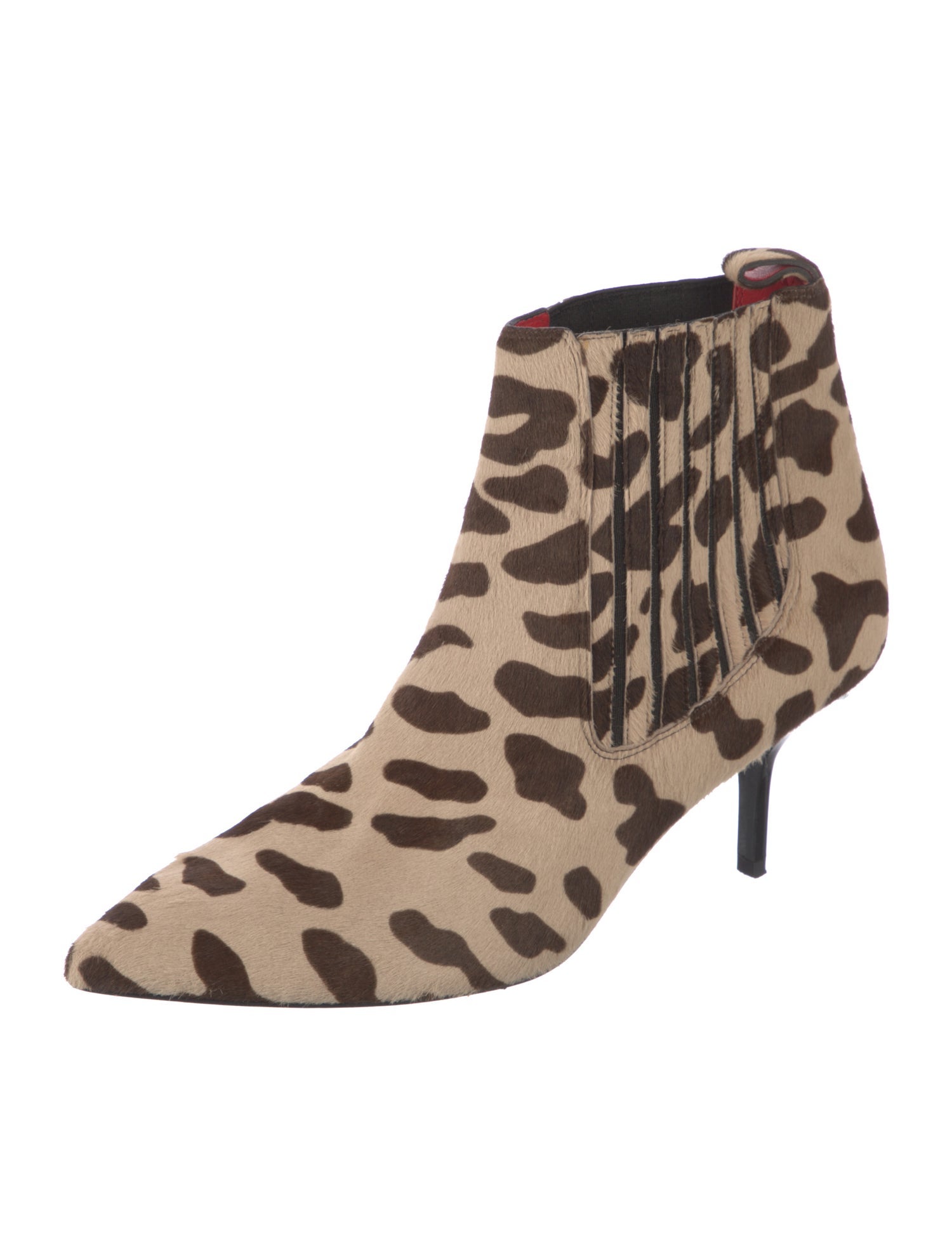 Diane von Furstenberg Ponyhair Animal Print Boots