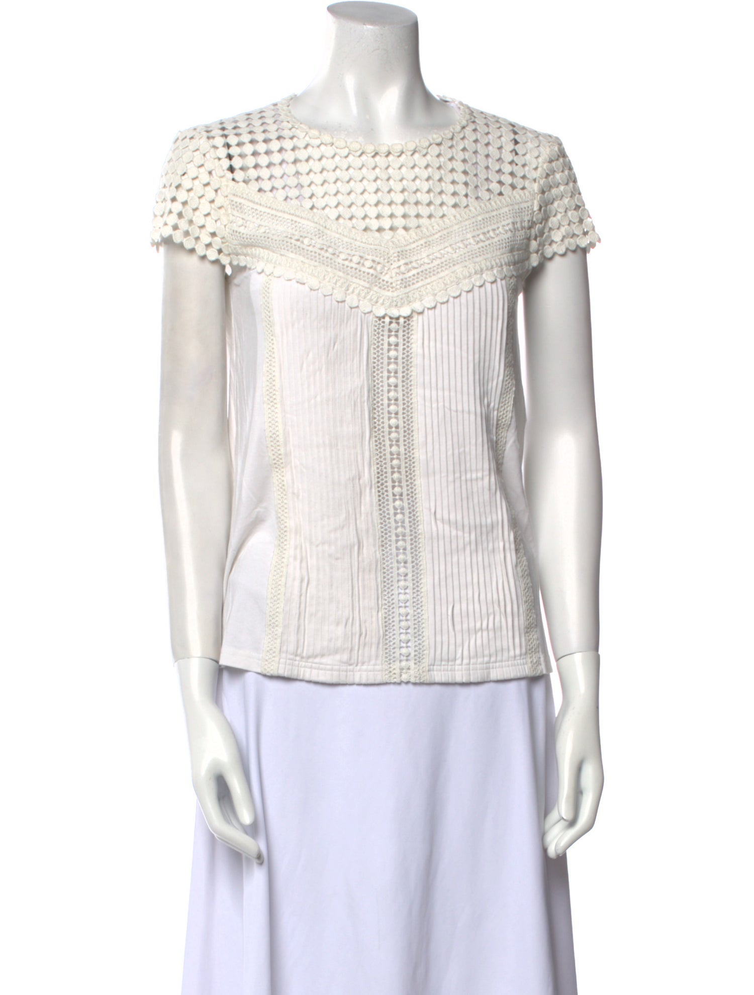 Diane von Furstenberg Scoop Neck Short Sleeve Top