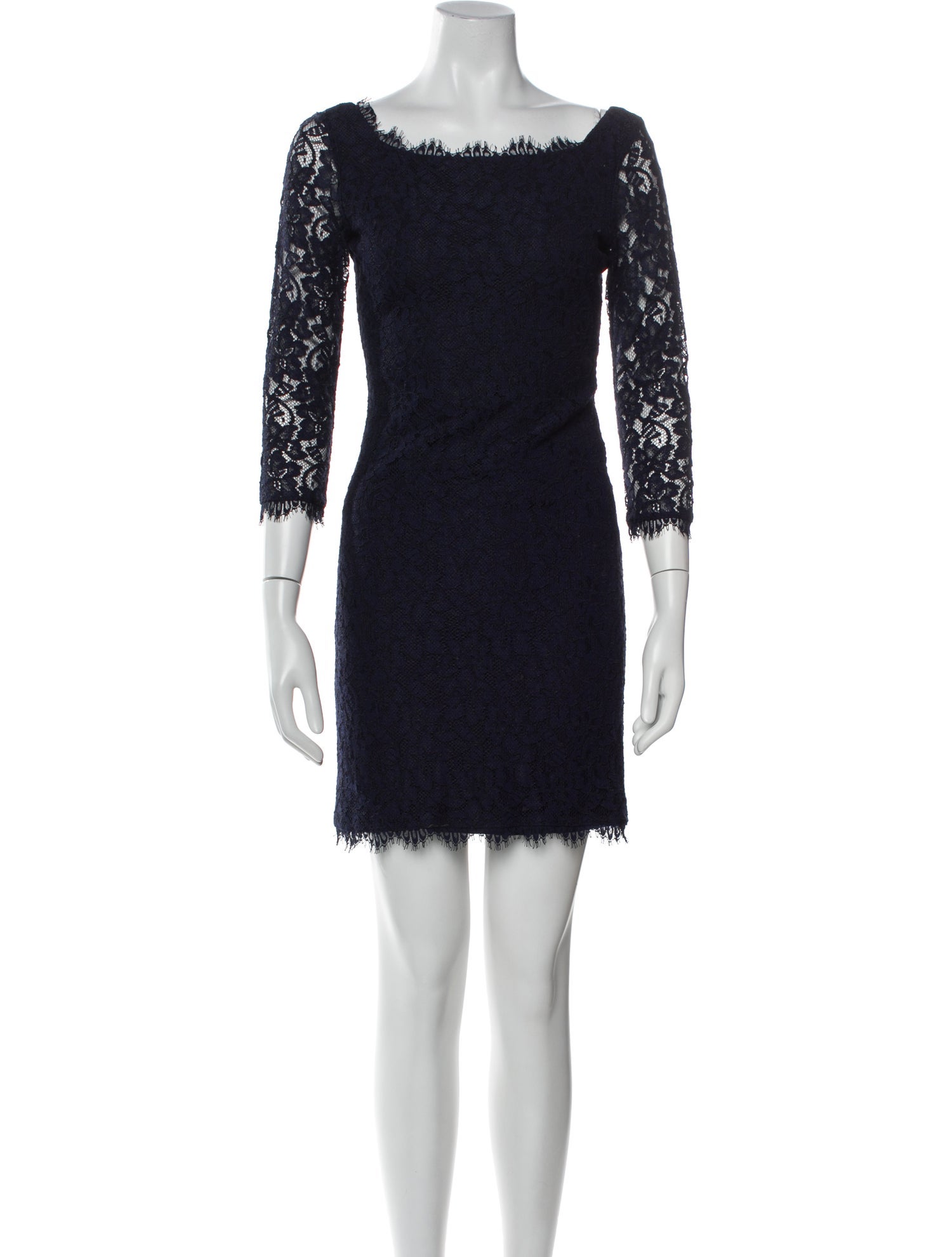 Diane von Furstenberg Lace Pattern Mini Dress