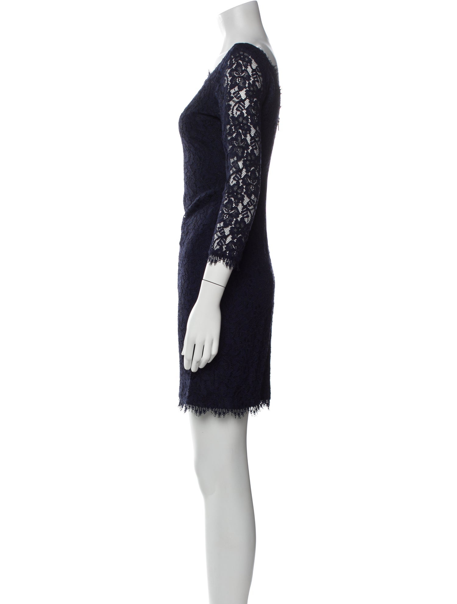 Diane von Furstenberg Lace Pattern Mini Dress