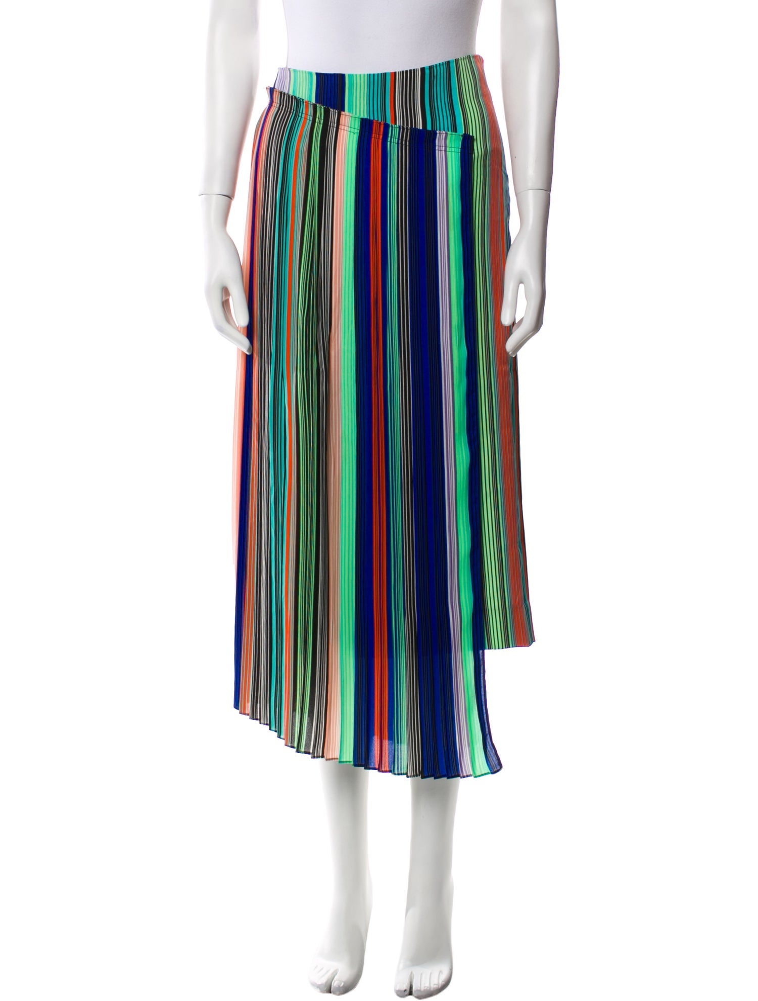 Diane von Furstenberg Striped Midi Length Skirt