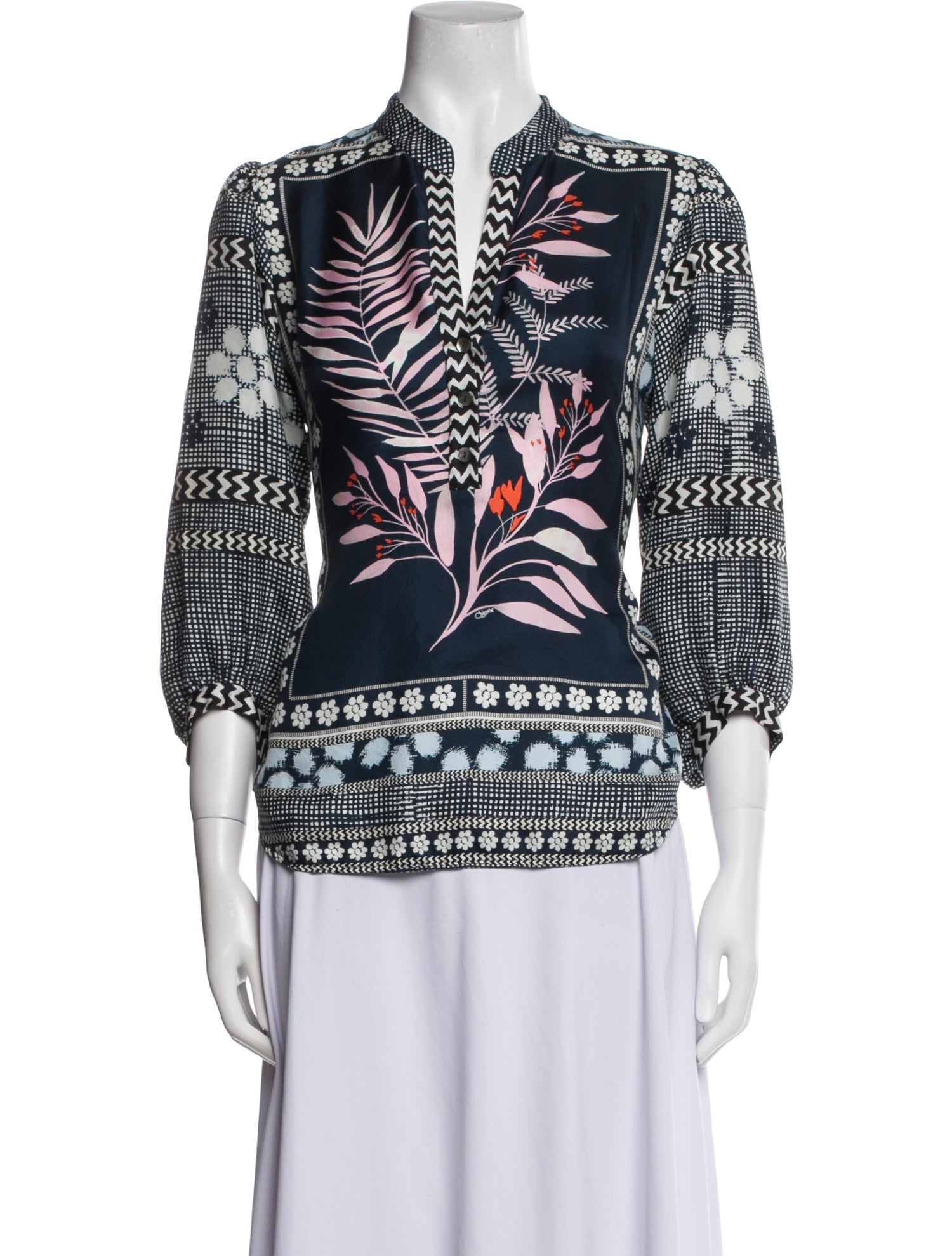 Diane von Furstenberg Silk Printed Tunic