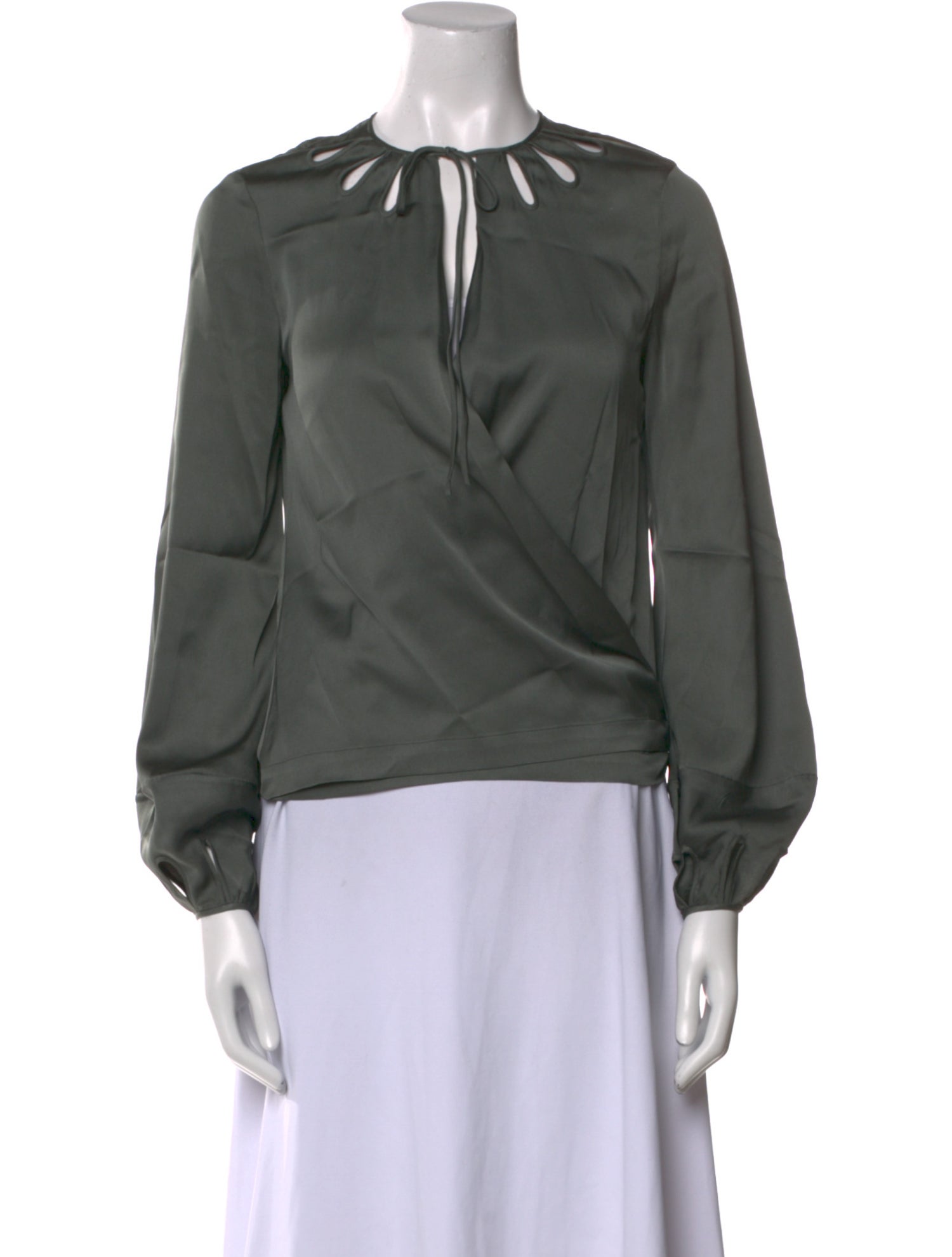 Diane von Furstenberg Silk Tie Neck Blouse