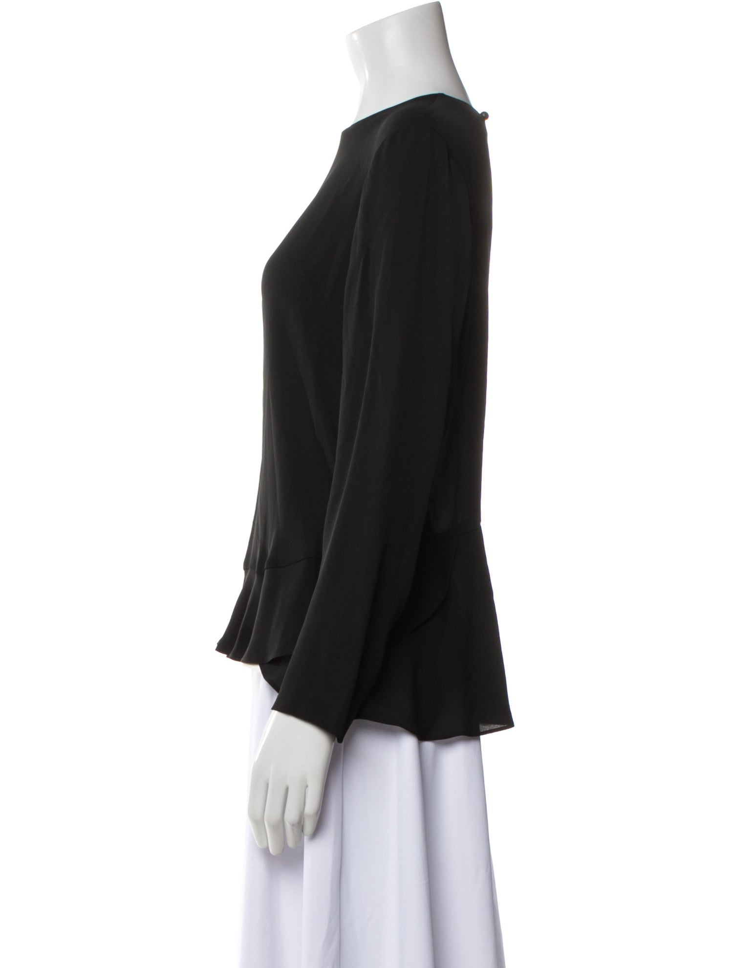 Diane von Furstenberg Silk Bateau Neckline Blouse