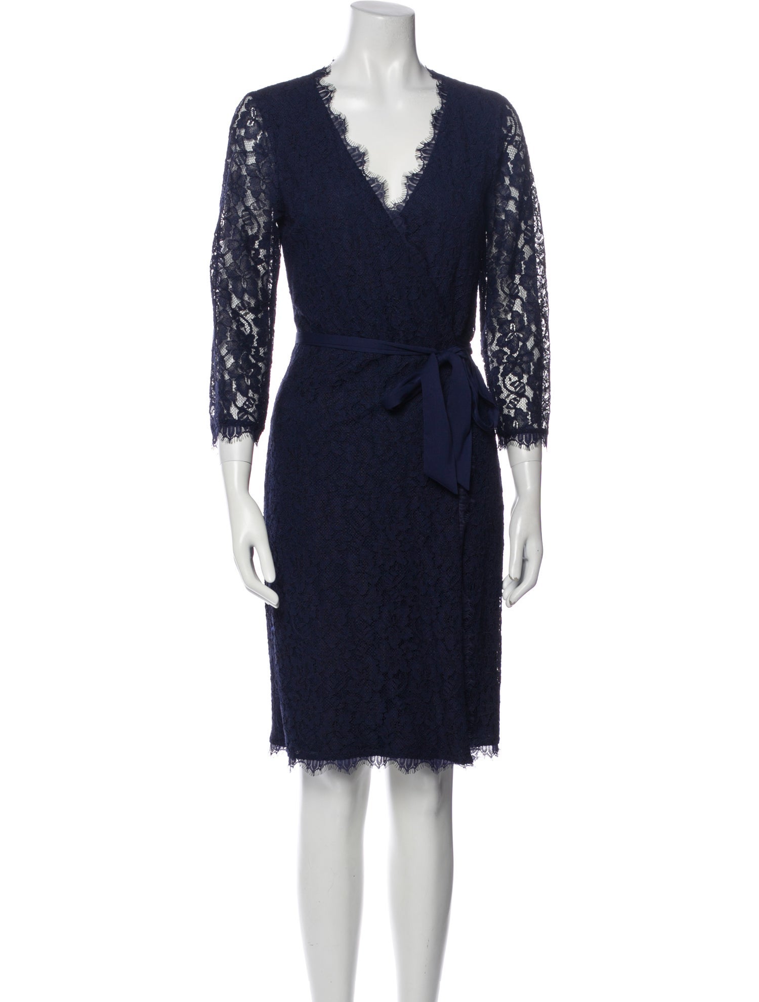 Diane von Furstenberg Lace Pattern Knee-Length Dress