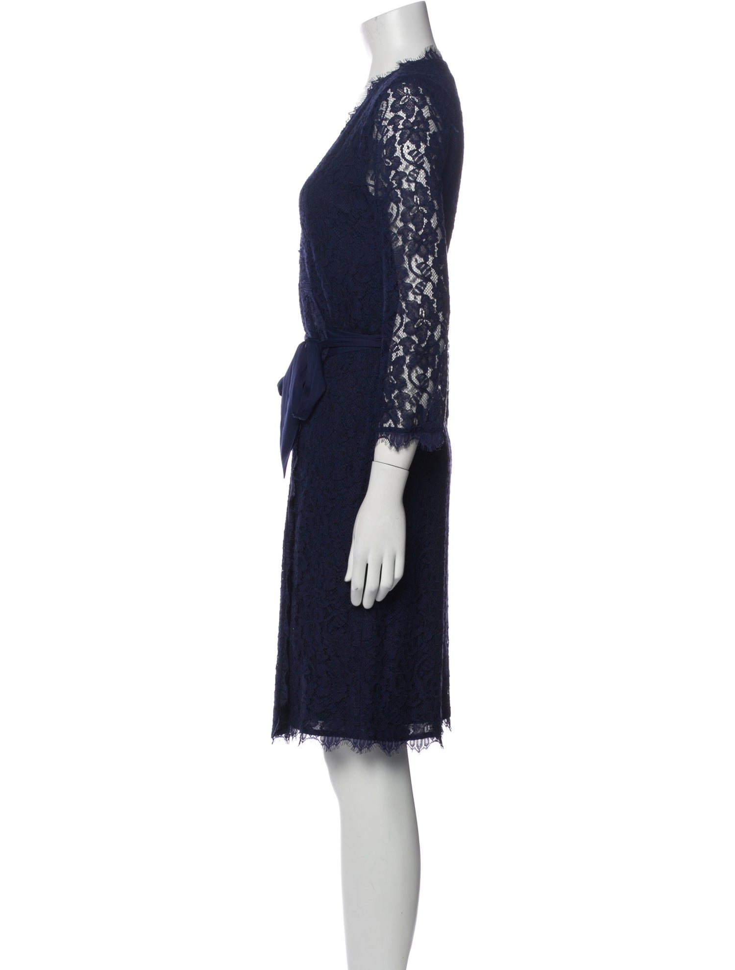 Diane von Furstenberg Lace Pattern Knee-Length Dress