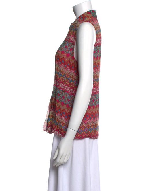 Diane von Furstenberg Silk Printed Button-Up Top