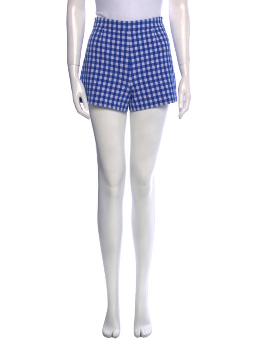 Diane von Furstenberg Plaid Print Mini Shorts