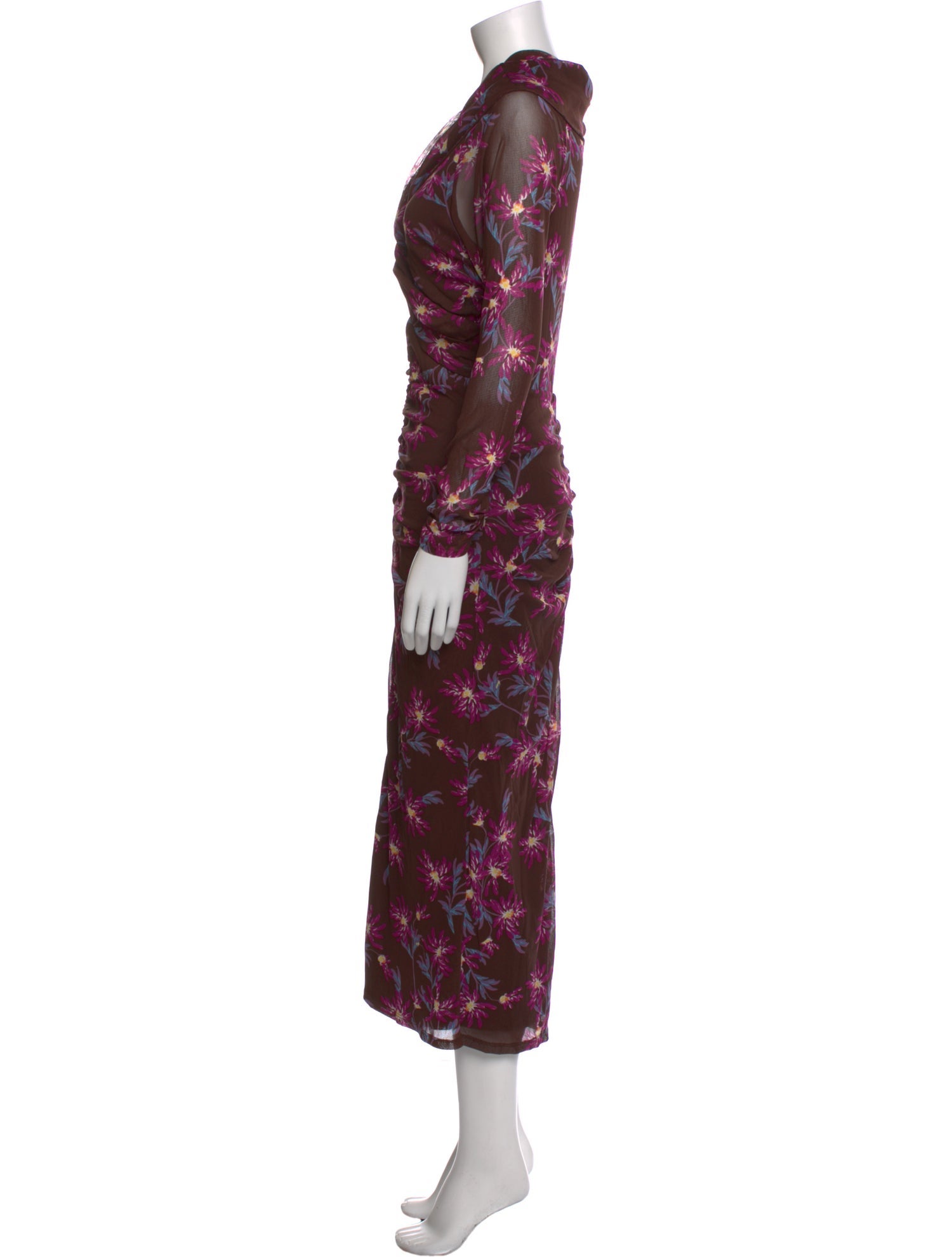 Diane von Furstenberg Floral Print Midi Length Dress w/ Tags