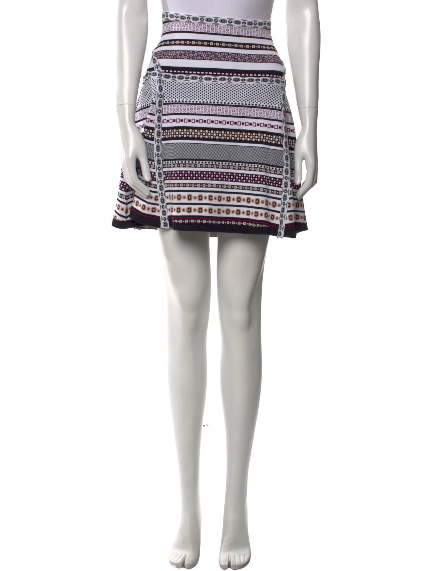 Diane von Furstenberg Striped Mini Skirt