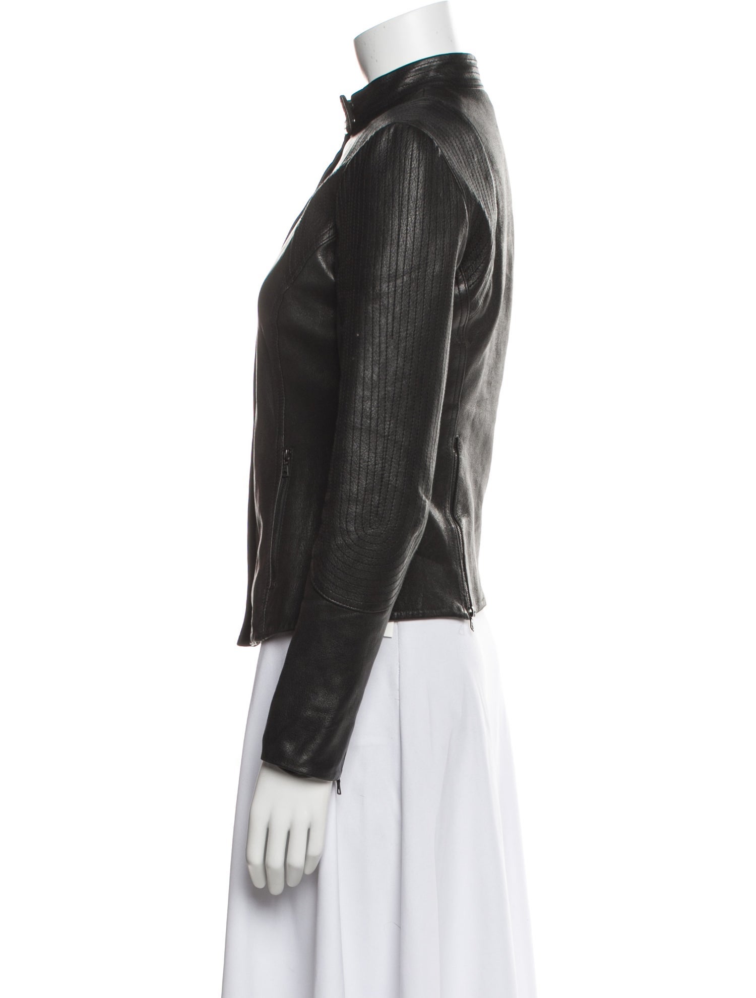 Diane von Furstenberg Leather Biker Jacket