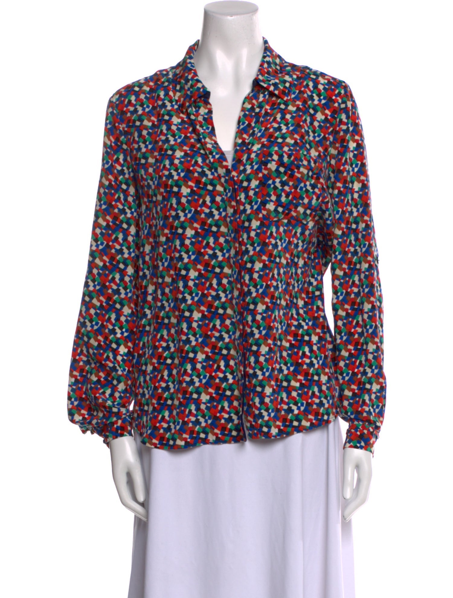 Diane von Furstenberg Silk Floral Print Blouse