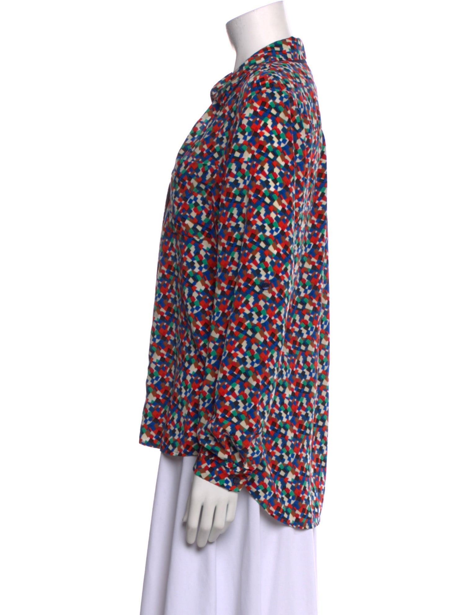 Diane von Furstenberg Silk Floral Print Blouse