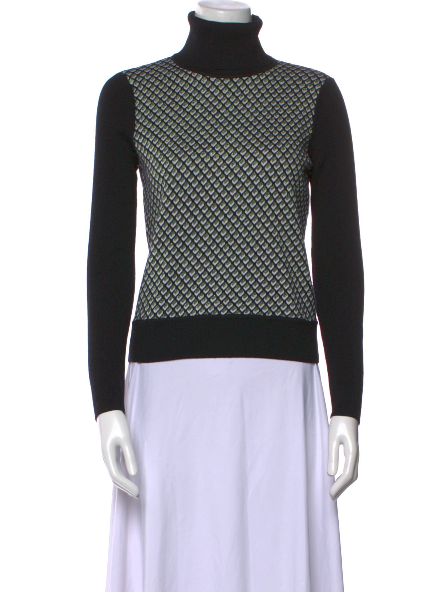 Diane von Furstenberg Printed Turtleneck Sweater