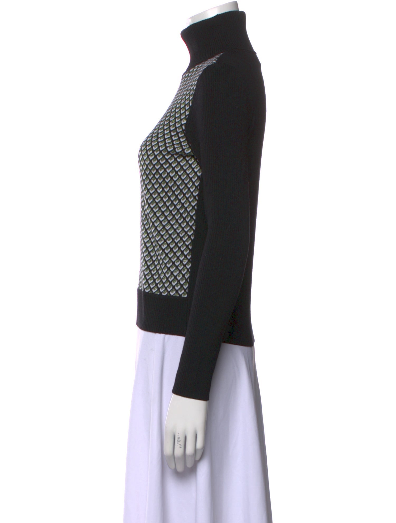 Diane von Furstenberg Printed Turtleneck Sweater