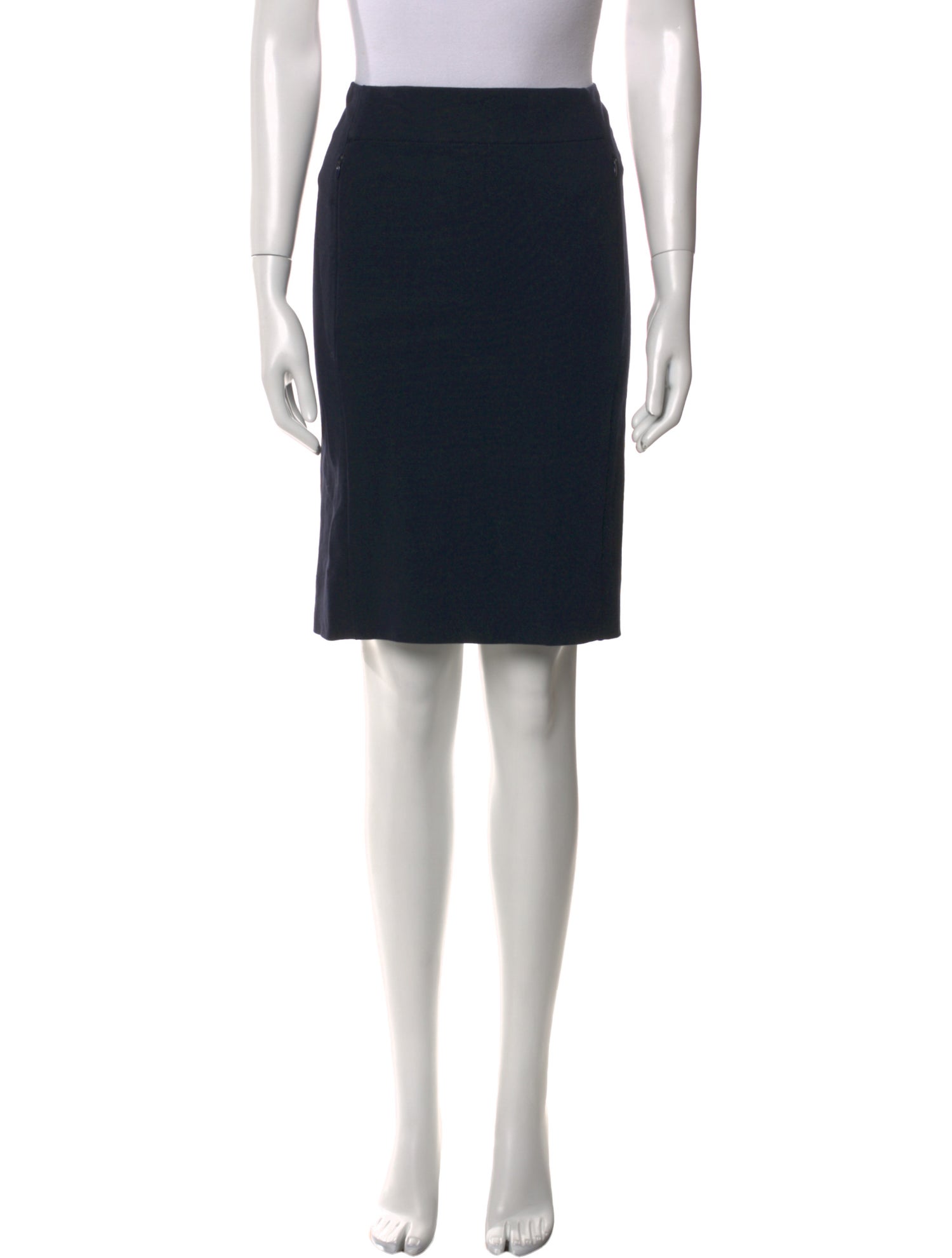 Diane von Furstenberg Pleated Accents Knee-Length Skirt