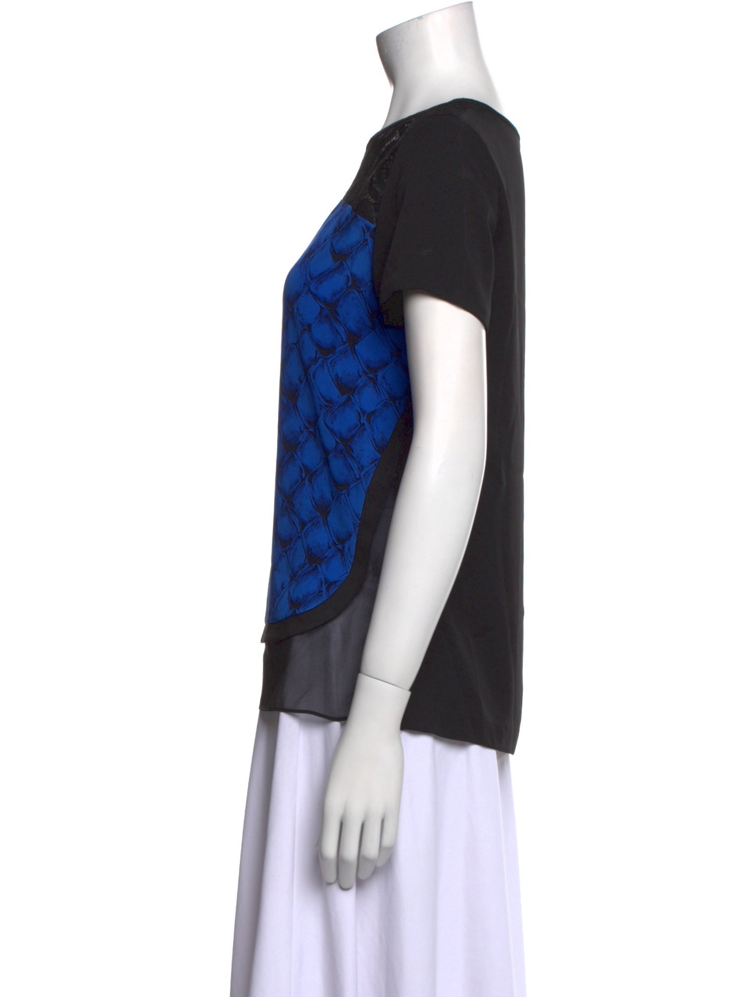 Diane von Furstenberg Silk Printed T-Shirt