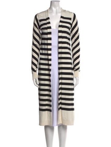 Diane von Furstenberg Knitwear Striped V-Neck Sweater S