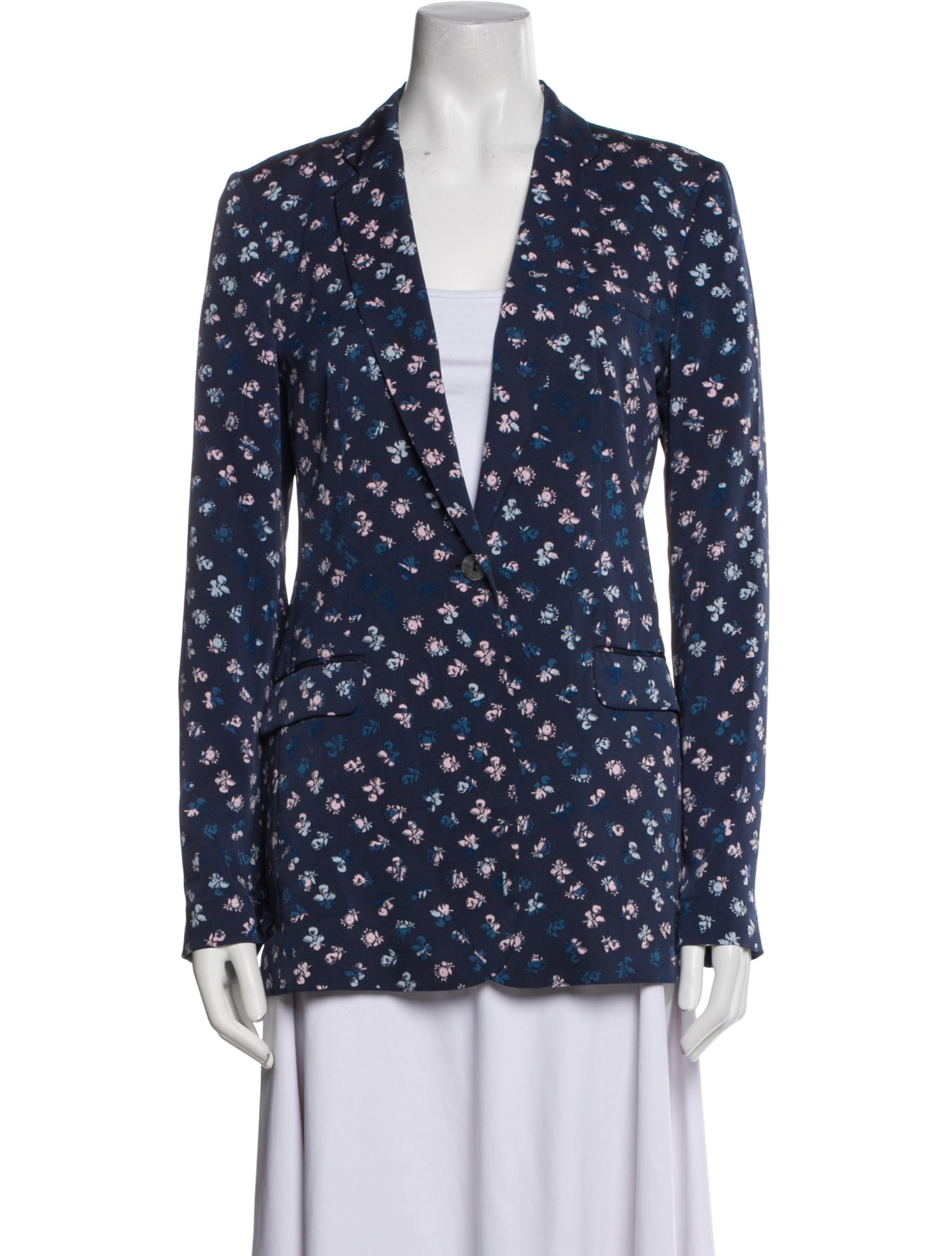 Diane von Furstenberg Silk Printed Blazer