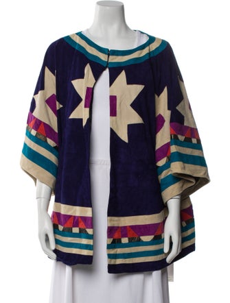 Diane von Furstenberg Suede Printed Jacket