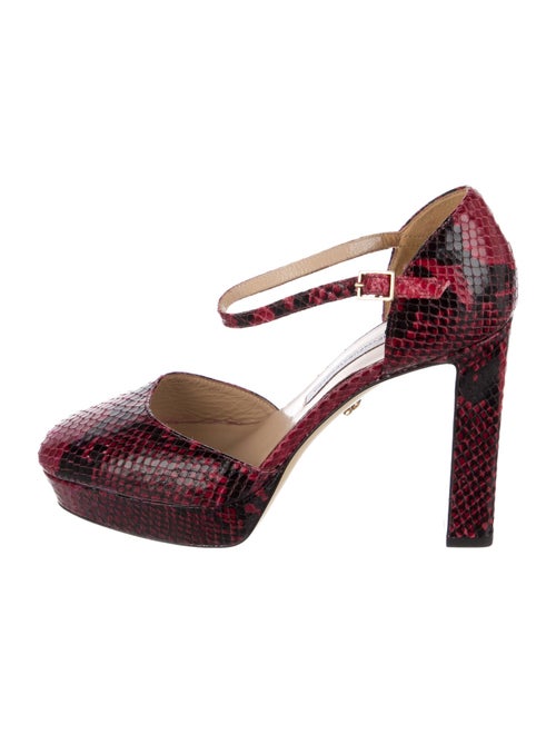 Diane von Furstenberg Leather Animal Print D'Orsay Pumps