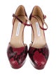 Diane von Furstenberg Leather Animal Print D'Orsay Pumps