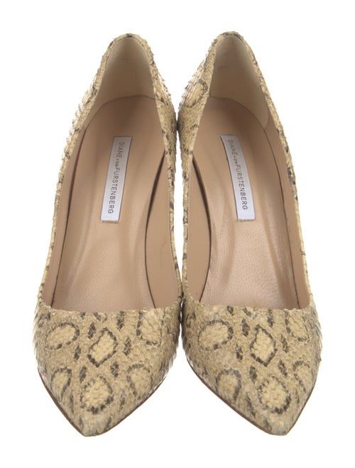 Diane von Furstenberg Leather Animal Print Pumps