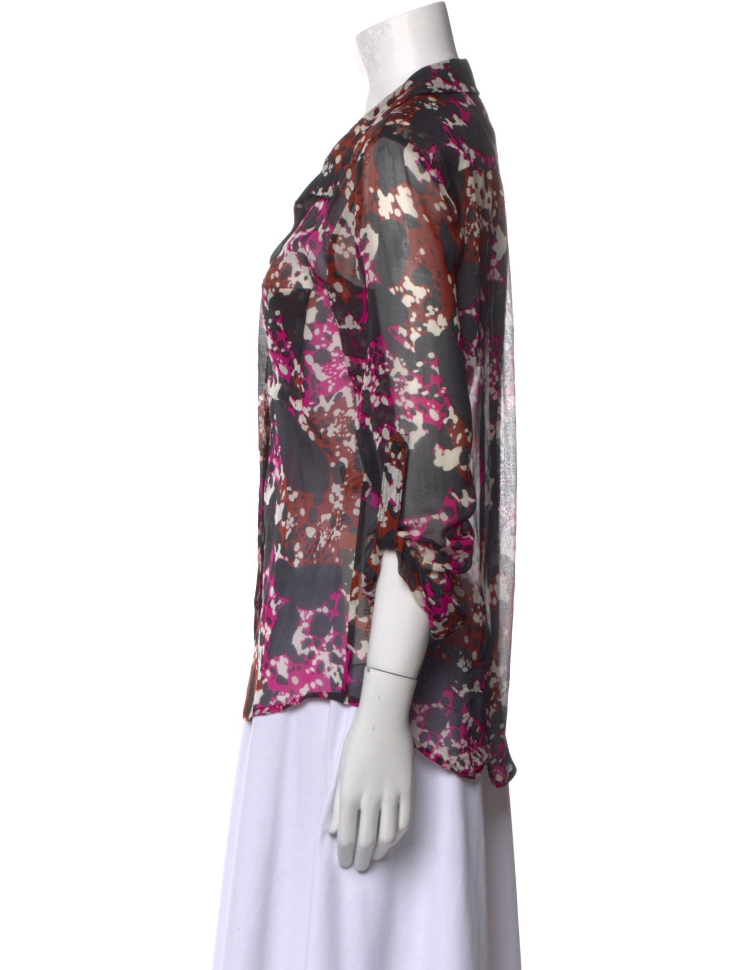 Diane von Furstenberg Silk Floral Print Blouse