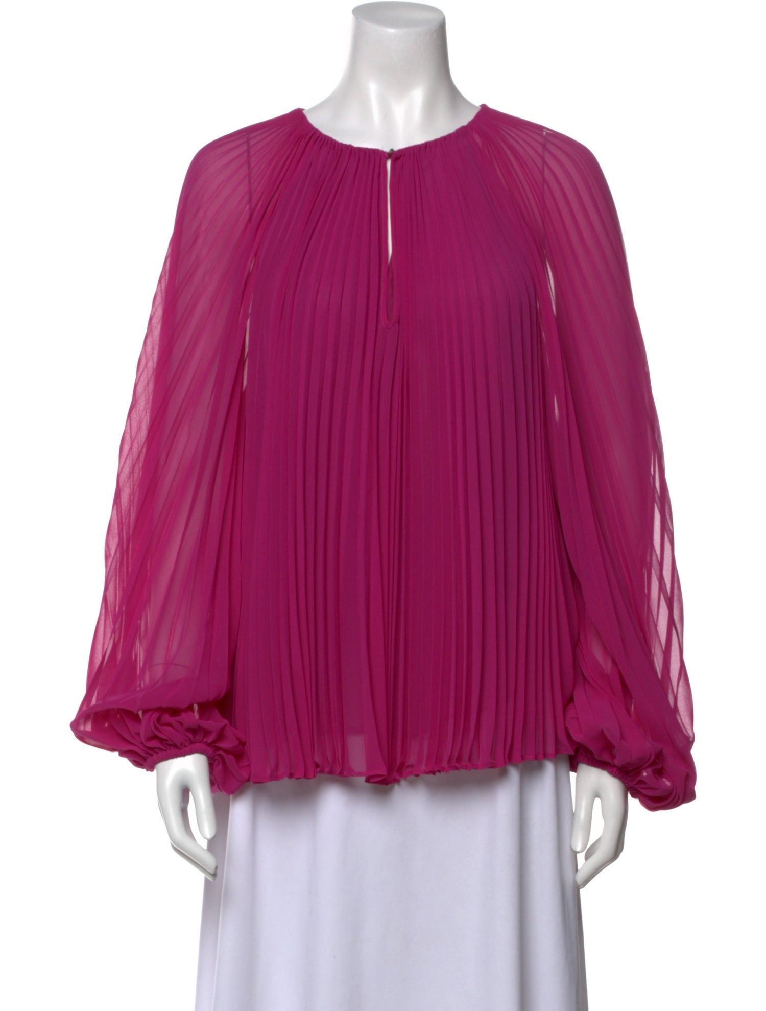 Diane von Furstenberg Crew Neck Long Sleeve Blouse