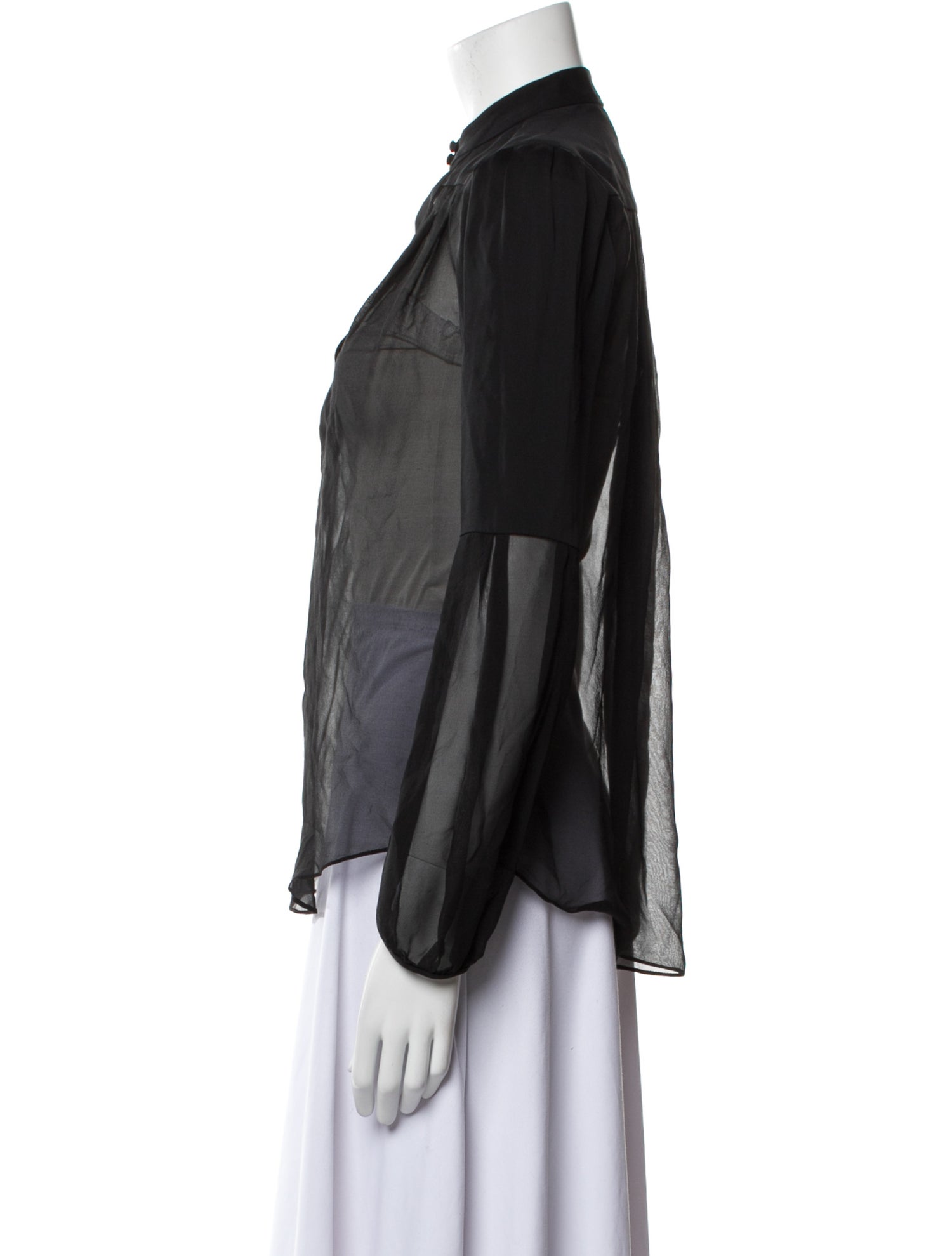 Diane von Furstenberg Silk Mock Neck Blouse