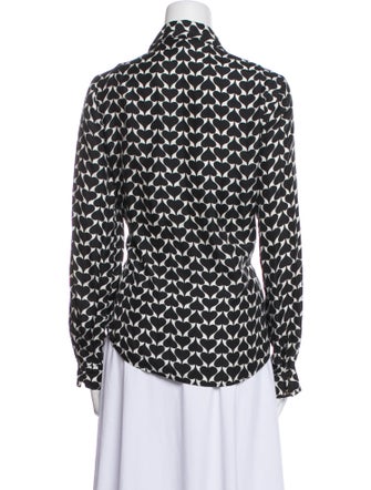 Diane von Furstenberg Silk Printed Button-Up Top
