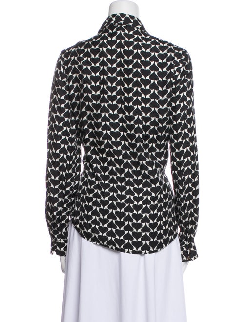Diane von Furstenberg Silk Printed Button-Up Top