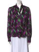 Diane von Furstenberg Silk Printed Button-Up Top