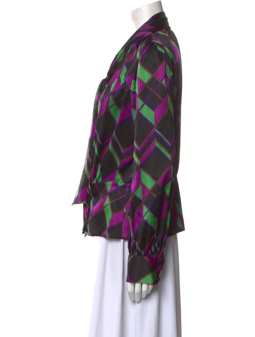 Diane von Furstenberg Silk Printed Button-Up Top