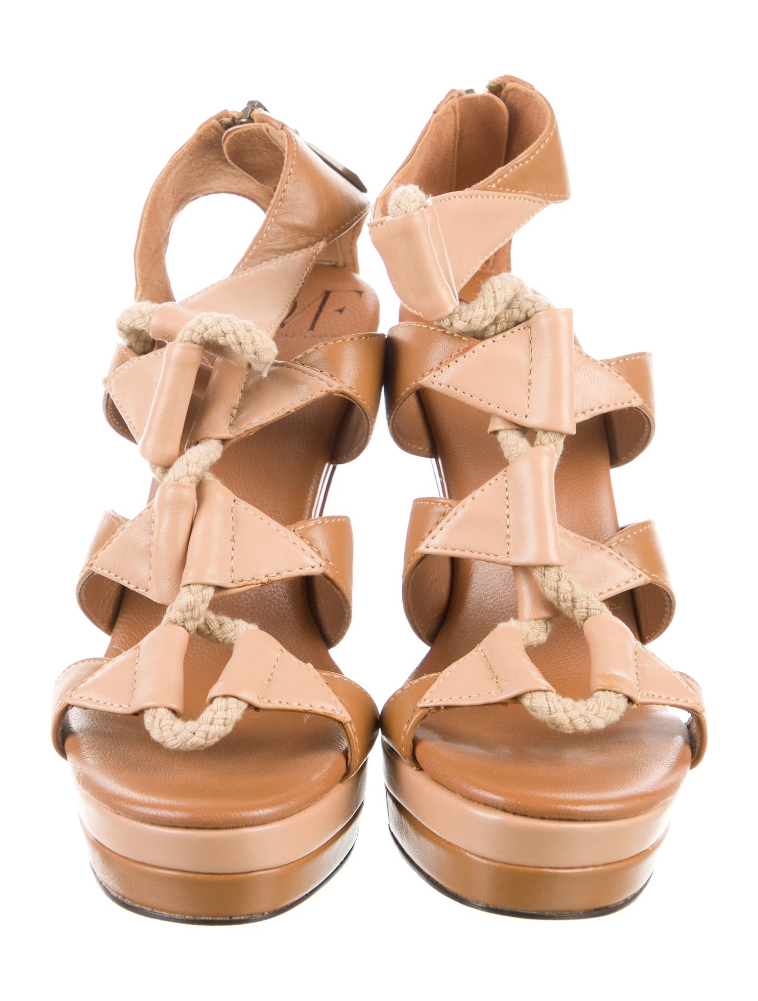 Diane von Furstenberg Leather Gladiator Sandals