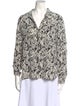 Diane von Furstenberg Silk Printed Button-Up Top